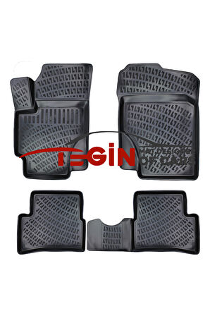Kia Rio Sedan Bagaj Havuzu 2009 + Siyah 3D Havuzlu Paspas