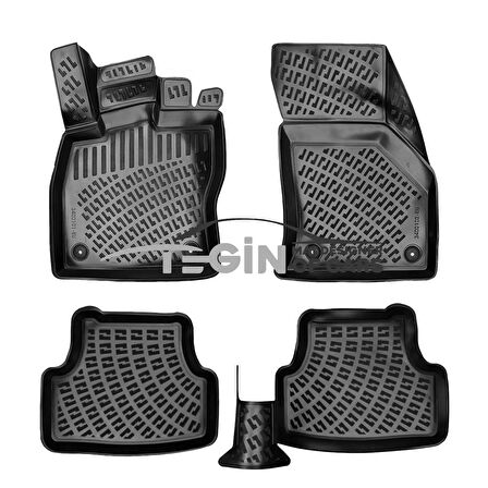 Seat Leon STW 2015 Bagaj Havuzu + Siyah 3D Havuzlu Paspas