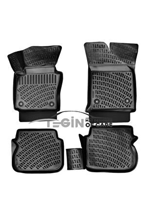 Volkswagen Caddy 2003 -2010 Bagaj Havuzu + Siyah 3D Havuzlu Paspas