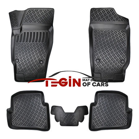 Volkswagen Polo 6R Alt Bagaj 2009-2017 Bagaj Havuzu + Siyah 3D Havuzlu Paspas