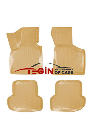 Audi A3 2003-2013 3D Havuzlu Paspas Bej