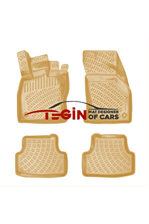 Audi A3 2019 3D Havuzlu Paspas Bej