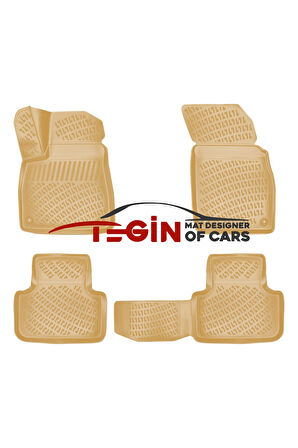 Audi Q7 2022 3D Havuzlu Paspas Bej