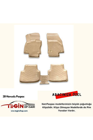Bmw X3 E83 2003-2010 3D Havuzlu Paspas Bej