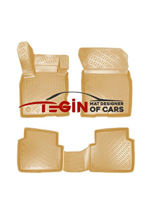 Honda Accord 2002-2008 3D Havuzlu Paspas Bej