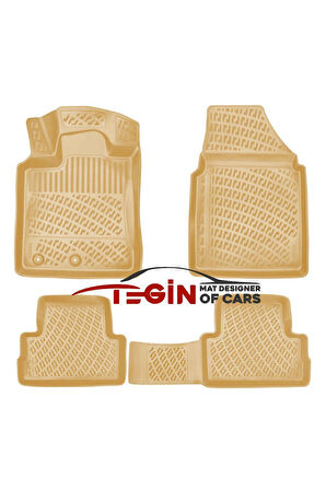 Nissan Qashqai 2006-2013 3D Havuzlu Paspas Bej