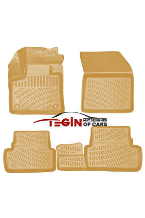 Peugeot 3008 2017 3D Havuzlu Paspas Bej