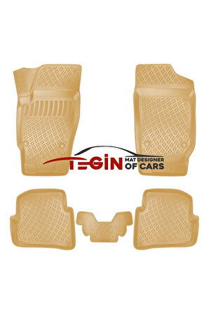 Seat İbiza HB 2012 Bej 3D Havuzlu Paspas + Bagaj Havuzu