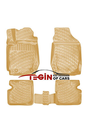 Toyota Corolla 2003 3D Havuzlu Paspas Bej