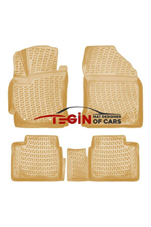 Toyota Corolla 2016 3D Havuzlu Paspas Bej