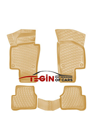 Volkswagen Passat CC 2018 3D Havuzlu Paspas Bej