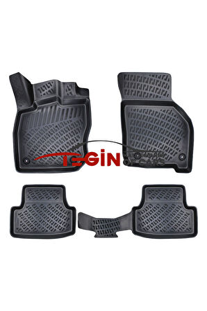 Audi A3 2021 3D Havuzlu Paspas Siyah