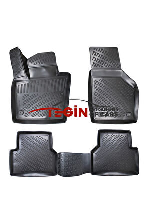 Audi Q3 2011 3D Havuzlu Paspas Siyah