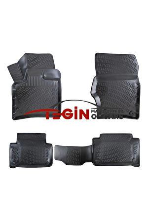 Audi Q7 2010 3D Havuzlu Paspas Siyah