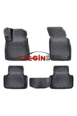 Audi Q7 2020 3D Havuzlu Paspas Siyah