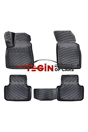 Audi Q8 2021 3D Havuzlu Paspas Siyah