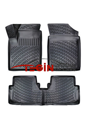 Citroen Berlingo 2003 3D Havuzlu Paspas Siyah