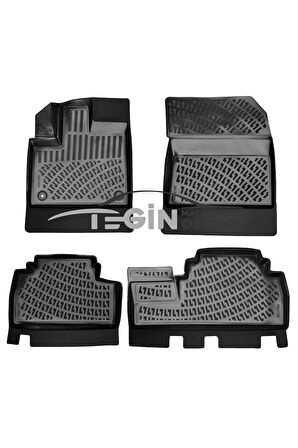 Citroen Berlingo 2019 Sonrası 3D Havuzlu Paspas Siyah