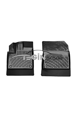 Citroen Berlingo Panelvan 2 Parça 2019 3D Havuzlu Paspas Siyah