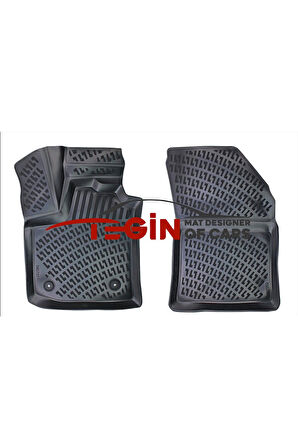 Dacia Dokker Panelvan 2 Parça 2017 3D Havuzlu Paspas Siyah