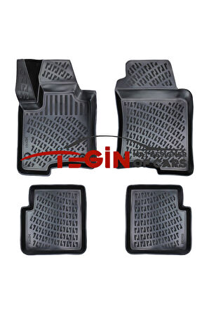 Fiat Panda 2012 3D Havuzlu Paspas Siyah