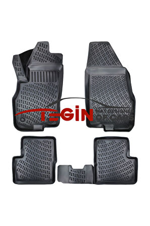 Fiat Punto Evo 2013 3D Havuzlu Paspas Siyah