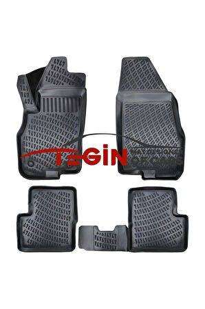 Fiat Punto Evo 2014 3D Havuzlu Paspas Siyah