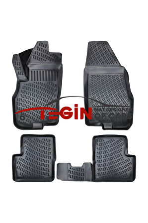 Fiat Punto Evo 2018 3D Havuzlu Paspas Siyah