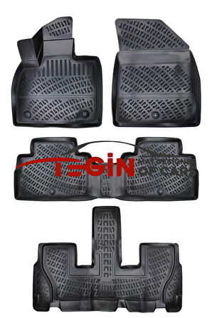 Hyundai Palisade 5 Koltuk 2023 3D Uyumlu Havuzlu Paspas Siyah