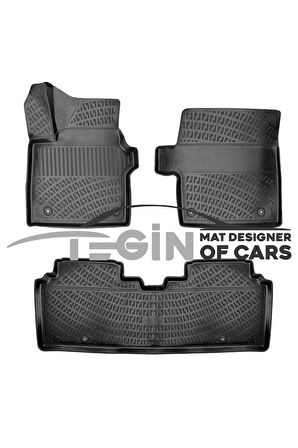 Kia EV6 2023 3D Havuzlu Paspas Siyah