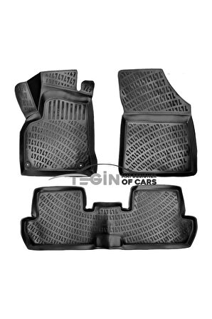 Peugeot 5008 3D Havuzlu Paspas 2010 Siyah