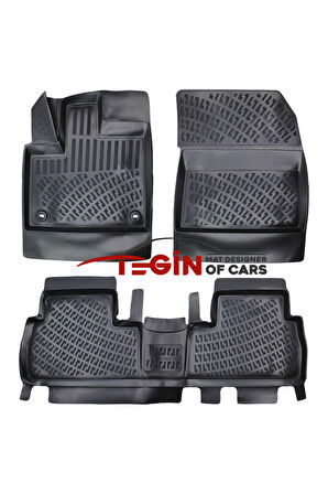 Peugeot Rifter Skypack Paket 3D Havuzlu Paspas 2022 Siyah