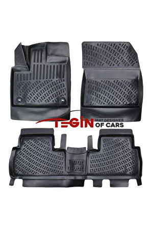 Peugeot Rifter Skypack Paket 3D Havuzlu Paspas 2023 Siyah