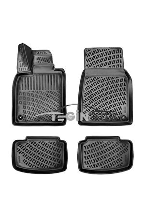 Porsche Taycan ( Elektrikli) 3D Havuzlu Paspas 2019 Siyah