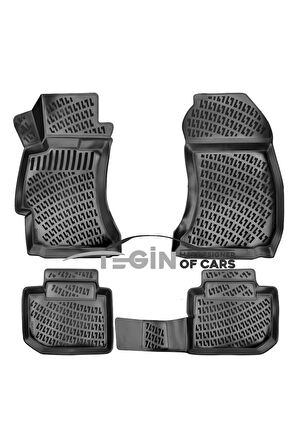 Subaru Forester 3D Havuzlu Paspas 2007-2012 Siyah