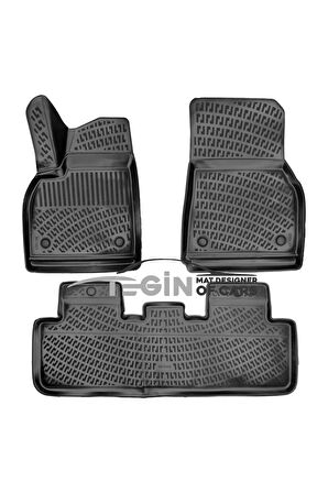 Tesla Model Y 3D Havuzlu Paspas 2022 Siyah