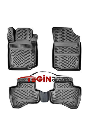 Toyota Aygo 3D Havuzlu Paspas 2005-2014 Siyah