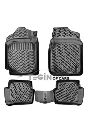 Toyota Corolla 3D Havuzlu Paspas 1991-1995 Siyah