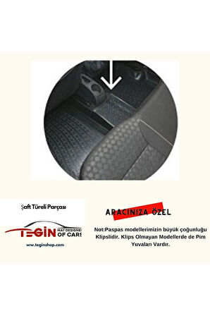 Toyota Corolla 3D Havuzlu Paspas 2012-2018 Siyah
