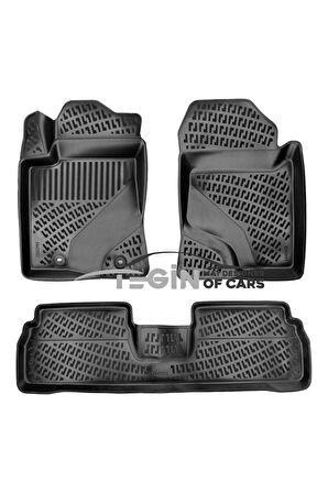 Toyota Verso 3D Havuzlu Paspas 2009 Siyah