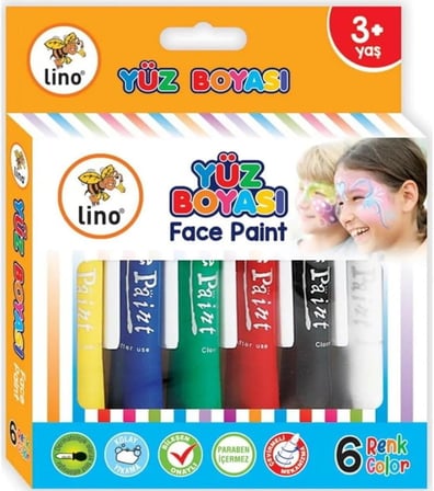 Yıkanabilir Yüz Boyası, 6lı