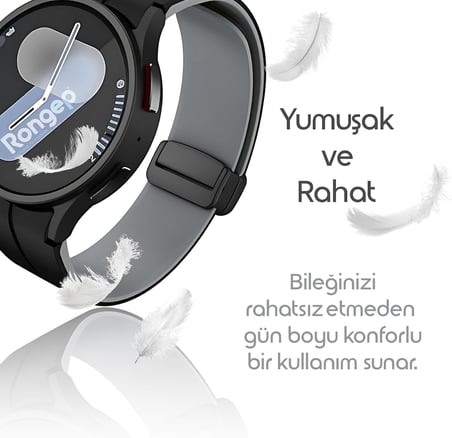 Samsung ile Uyumlu Spor Tasarım Flex Loop 20mm Kordon Galaxy Watch 7/6/5/4 Serisi için Galaxy Watch 7 Kordon (40mm/44mm) Watch 6/4 Classic (47/43/42mm) Watch 5 Pro Uyumlu