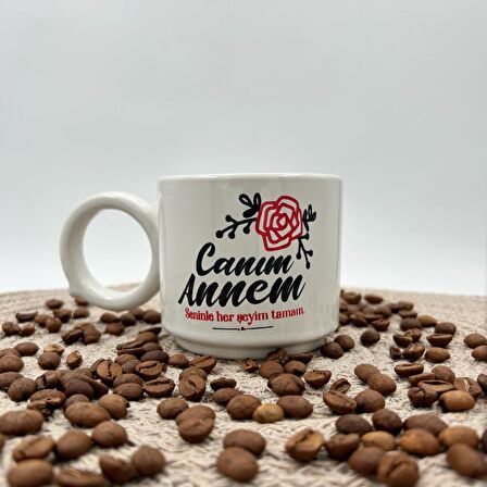 Seramik Kupa Mug Canım Annem Baskılı 54