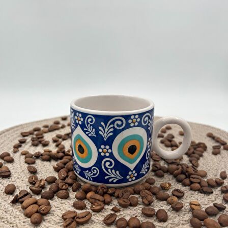 Seramik Kupa Bardak Mug Nazar Boncuğu Baskılı 05