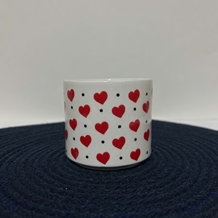 KIRMIZI KALPLİ BASKI KUPA