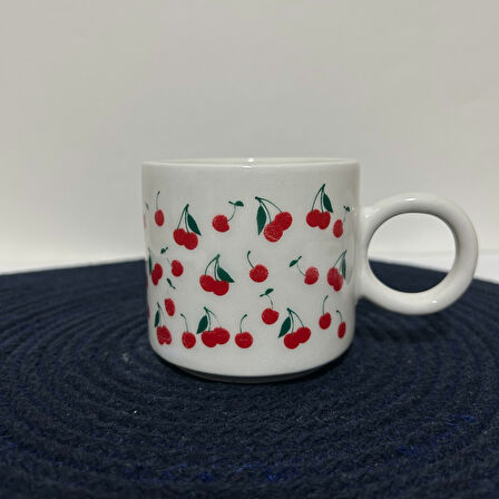 KİRAZ DESENLİ BASKI KUPA 02