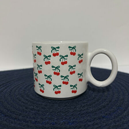 KİRAZ DESENLİ BASKI KUPA 01