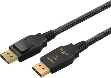 V1.4 Vesa DisplayPort Sertifikalı 32.40 Gbps Bandwith HBR3 8K 60Hz, 4K 120Hz, 4K 60Hz, 2K 165Hz, 1080p 240Hz Destekli HDR, FreeSync, G-Sync Displayport Kablo