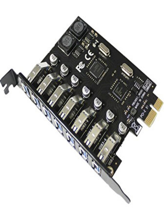 Pci-E Express 7 Port USB 3.0 Hub Çoklayıcı Çoğaltıcı Çevirici