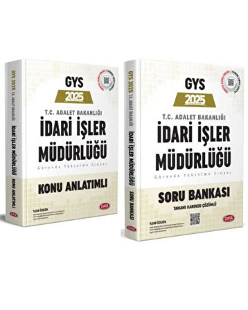 Data 2025 Adalet Bakanlığı İdari İşler Müdürlüğü GYS Konu ve Soru 2 li Set